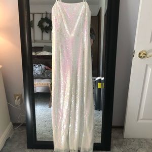 Lulus sparkly white jumpsuit! Perfect for a bride